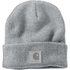 ⚡Carhartt Men's Heather Gray Imported Cotton Tonal Patch Beanie Watch Hat